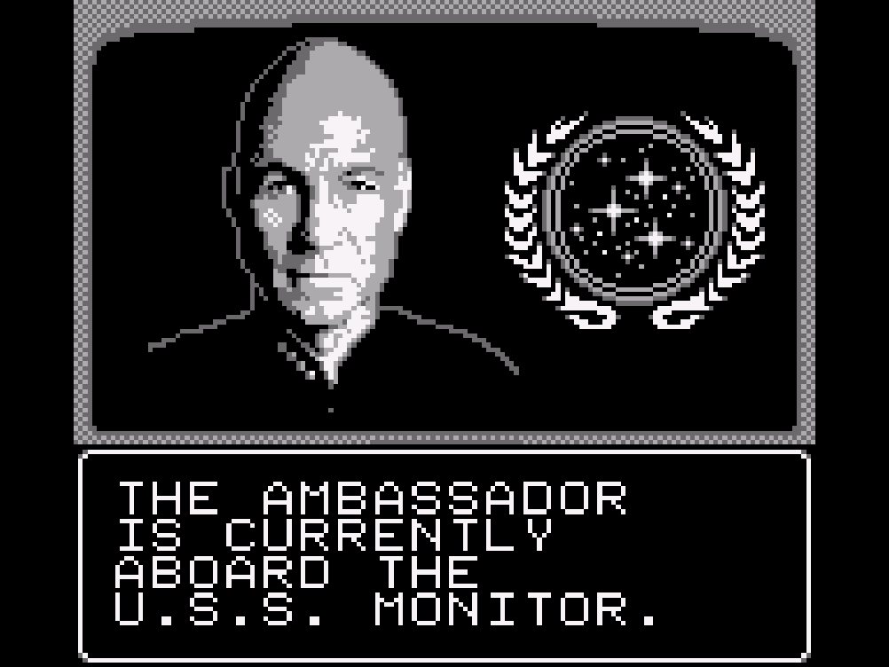 Picard in Star Trek The Next Generation game