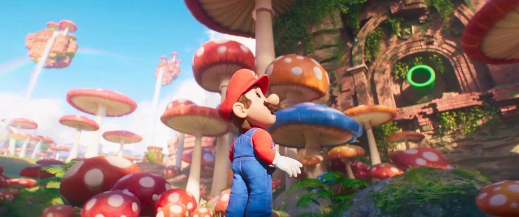 The Super Mario Bros. Movie world created by illumination.