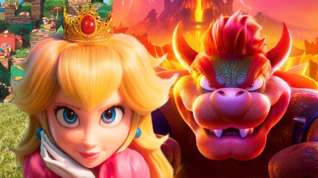 Peach and Bowser from The Super Mario Bros. Movie.