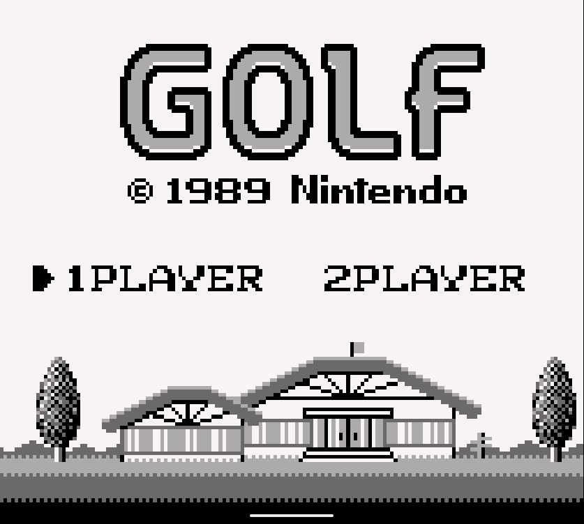 Golf title screen