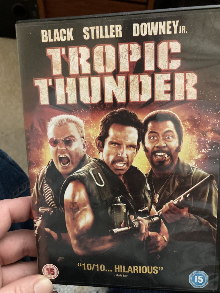 The Tropic Thunder DVD we watched