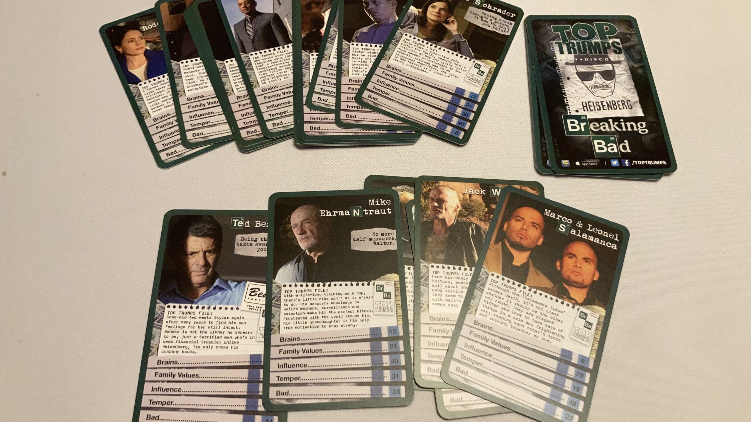 Playing Breaking Bad Top Trumps