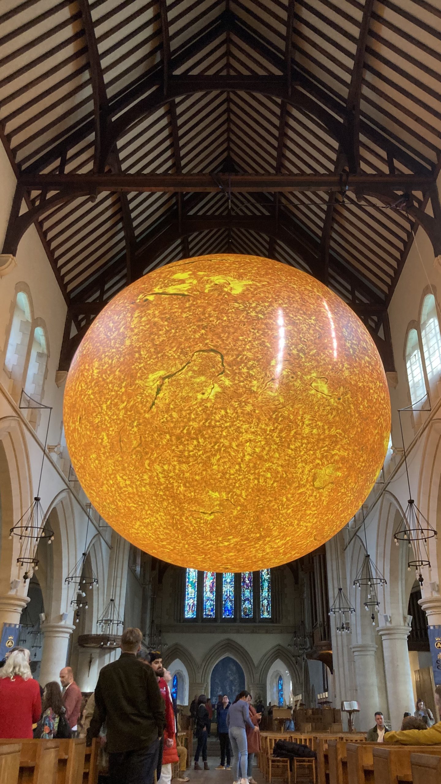 'Helios' art installation inside St. Mary's Church