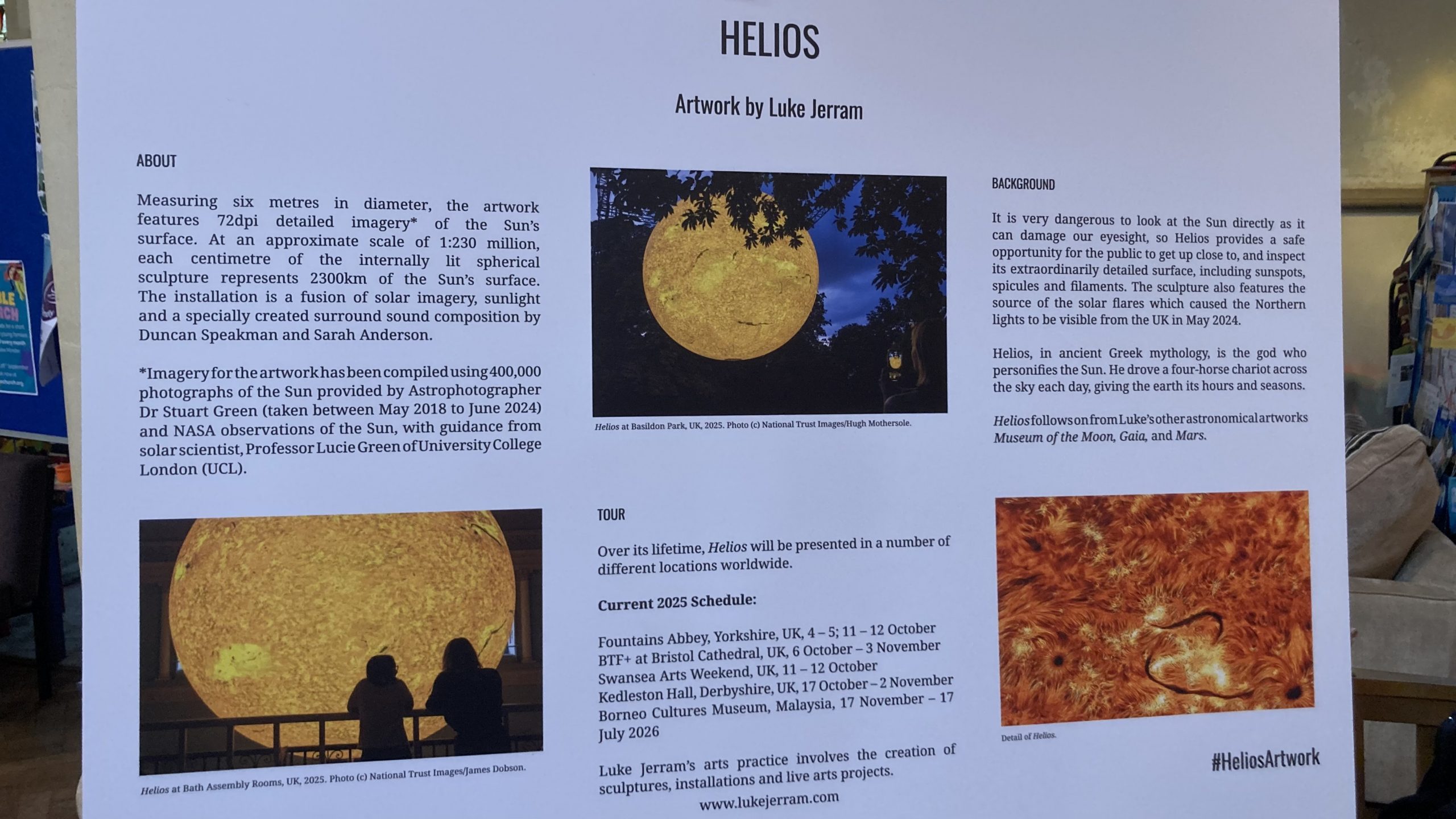 Helios art installation at St. Mary's Church