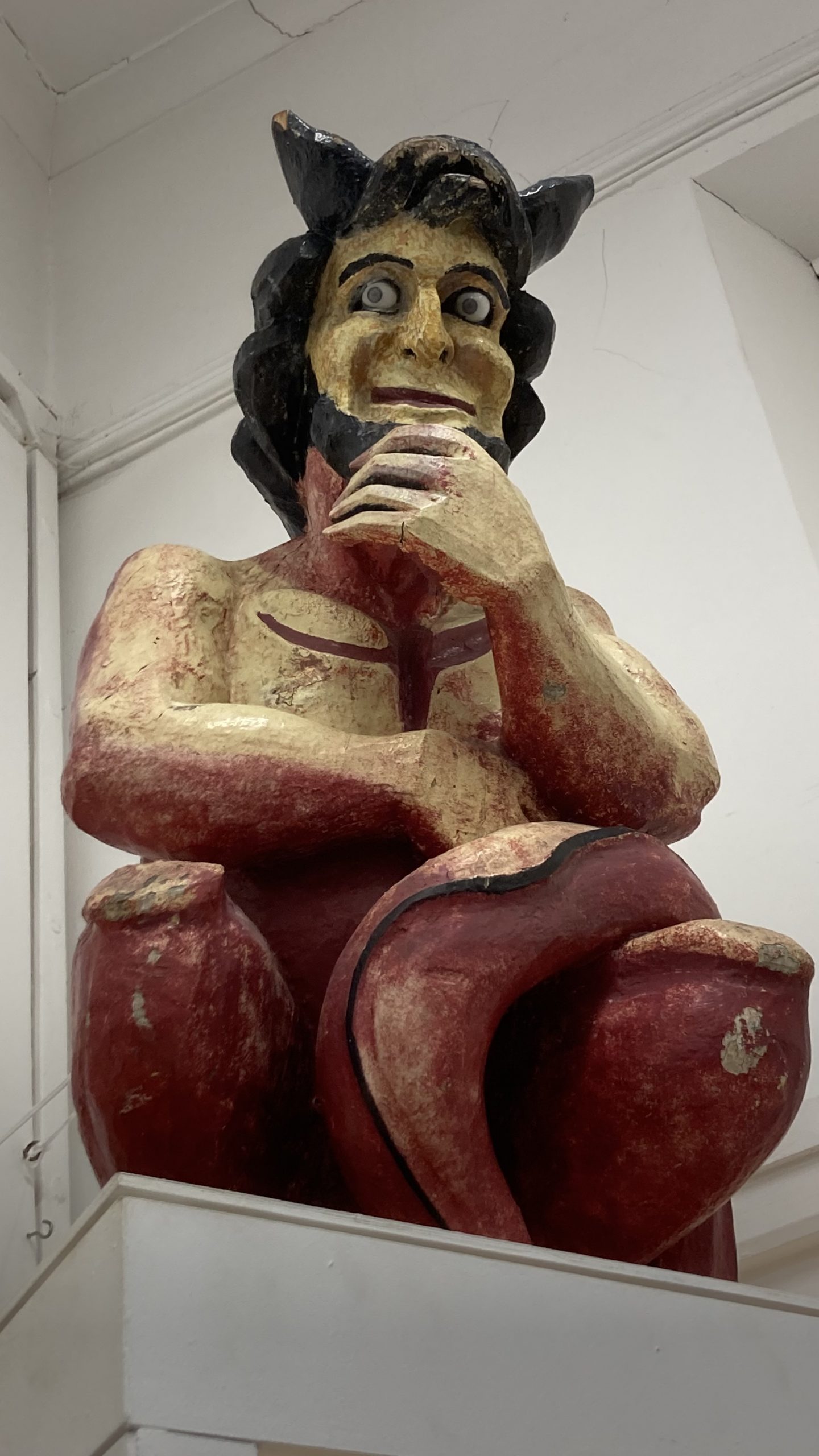 Statue of 'Old Nick' at Swansea Museum