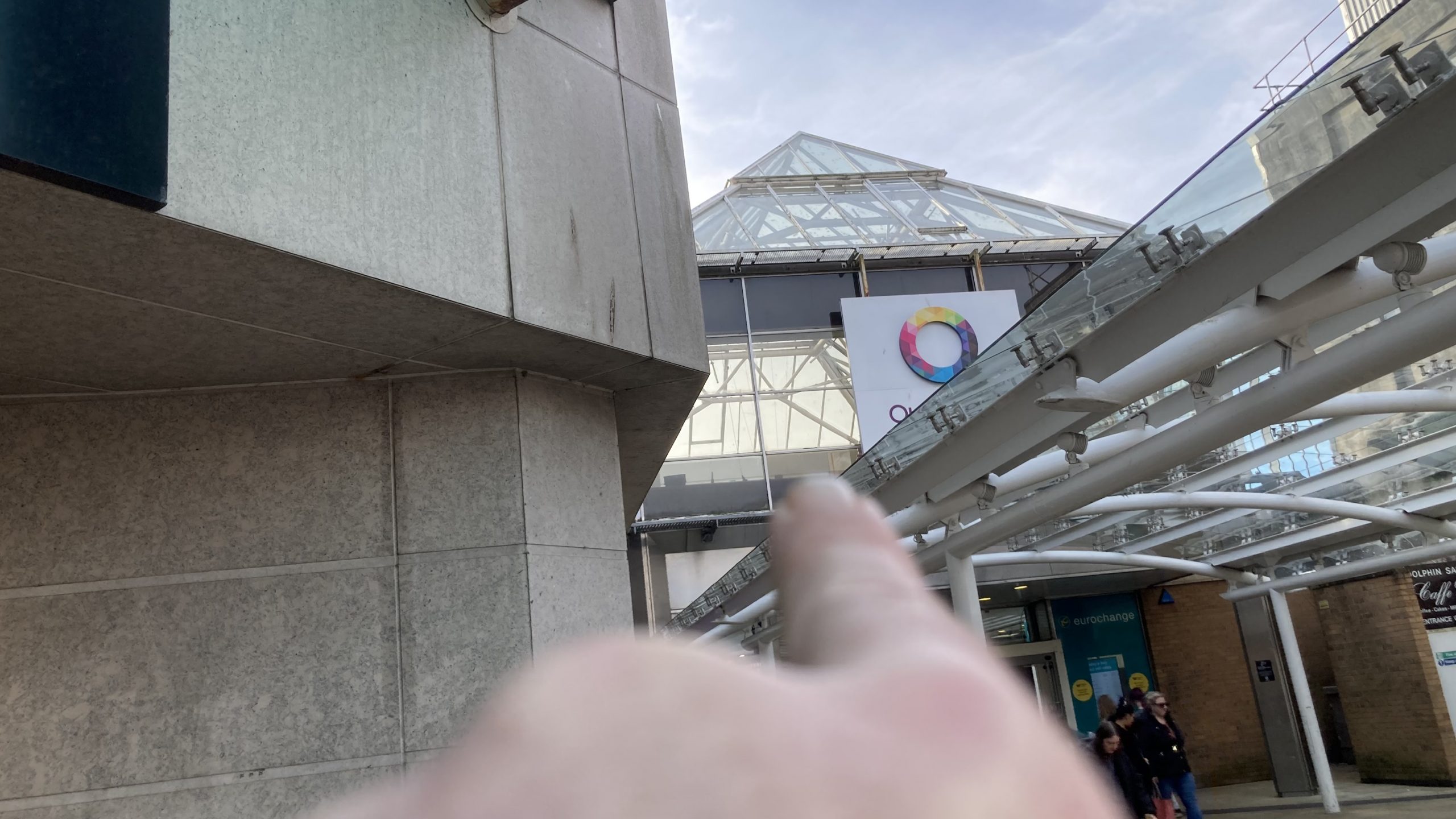 Pointing roughly to where Old Nick was perched inside the Quadrant in the 1990's