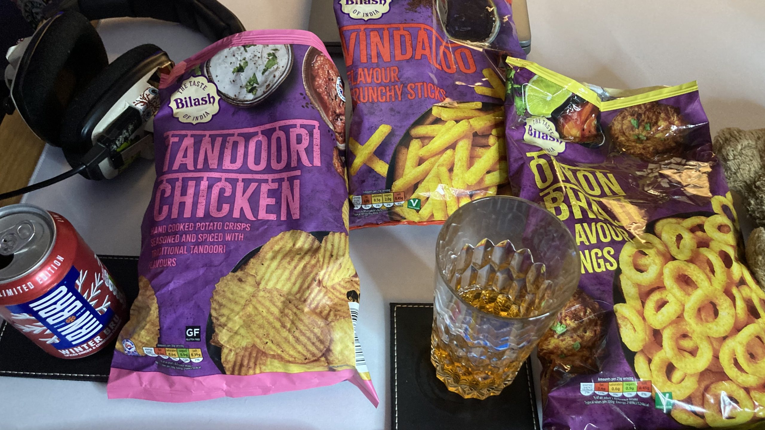 Taste Test - Aldi's Indian style snacks and Irn Bru 'Winter Bru'