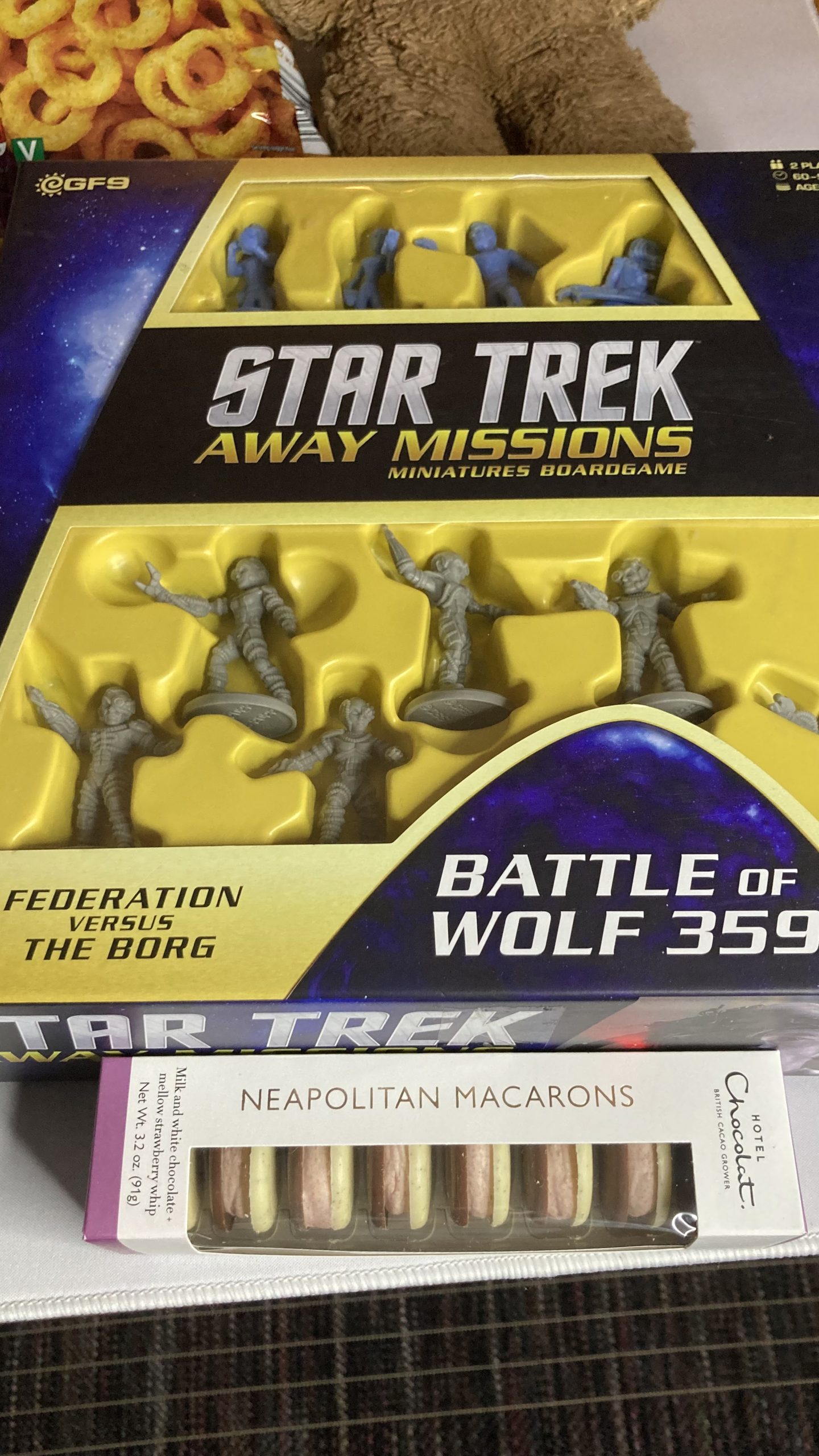 Adam's 'Tat In The Box' - Star Trek board game - and Macarons