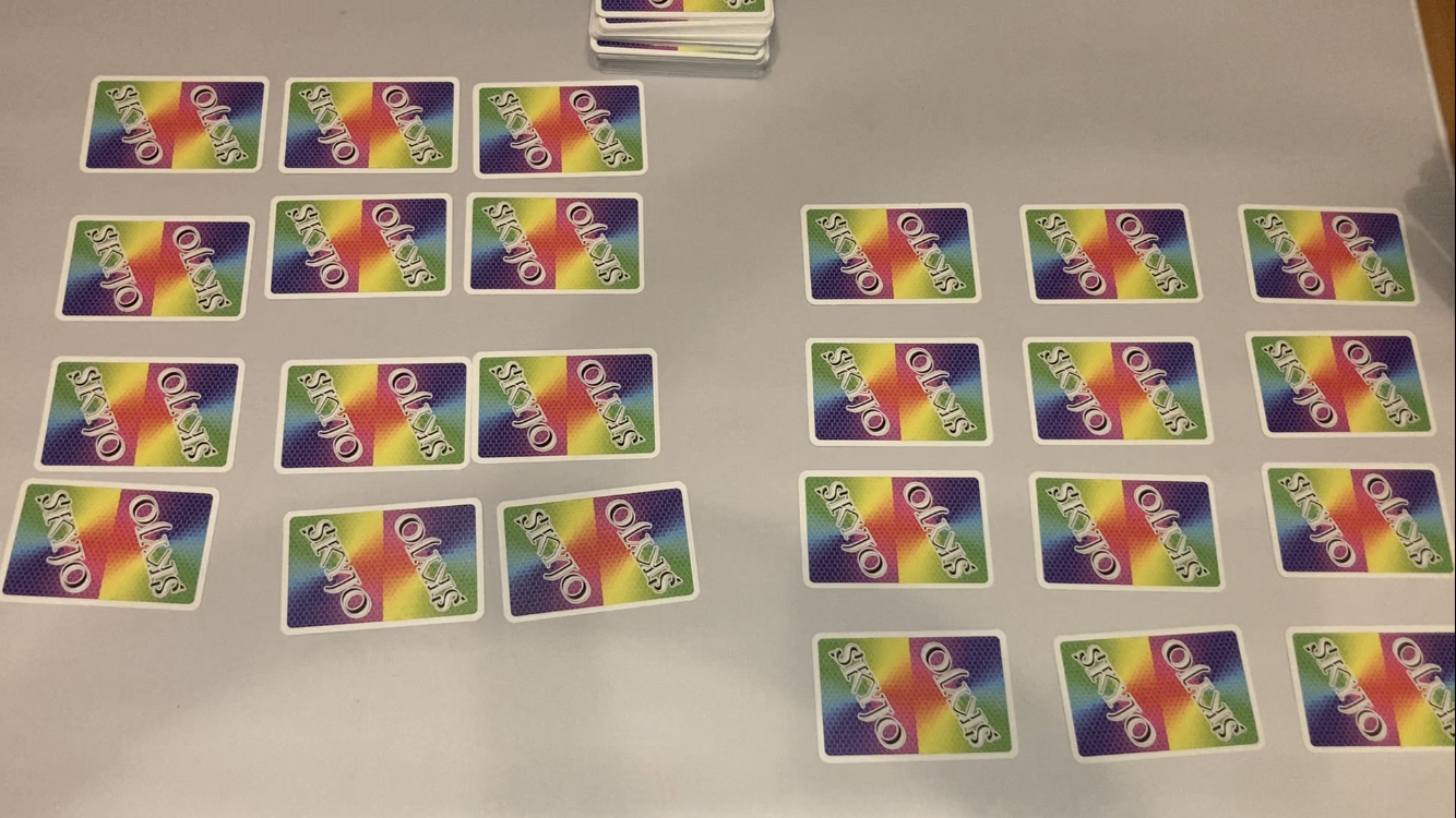 Skyjo - game begins
(Adam left, Karen right)