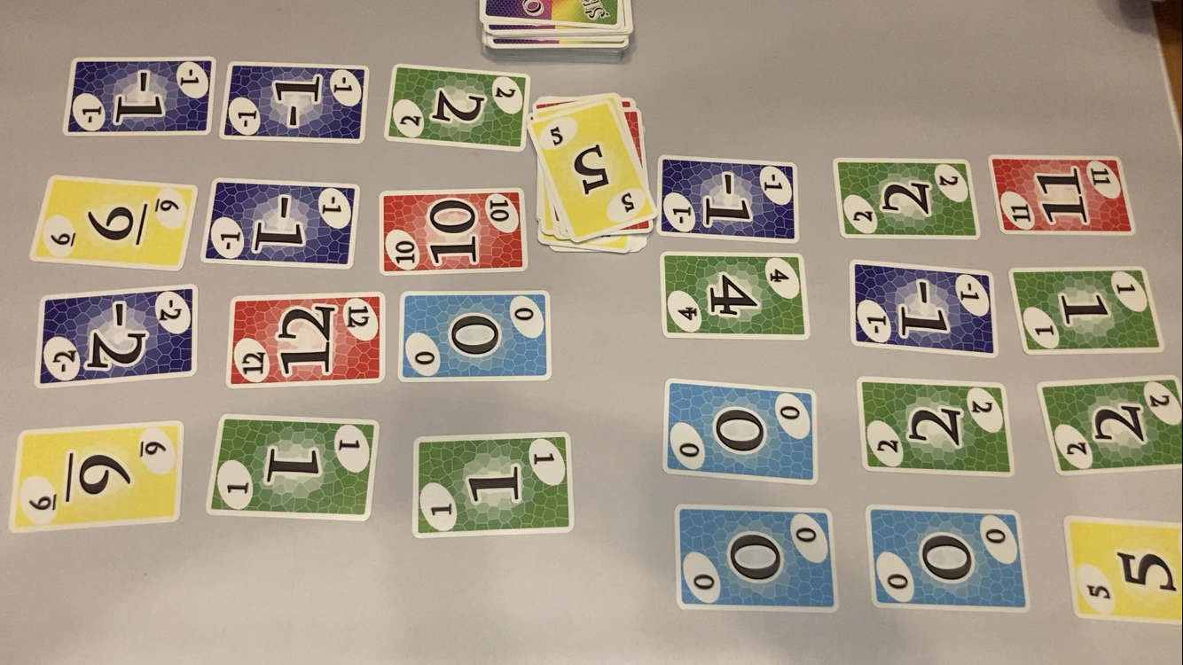 Skyjo - round 1 final decks
(Adam left, Karen right)