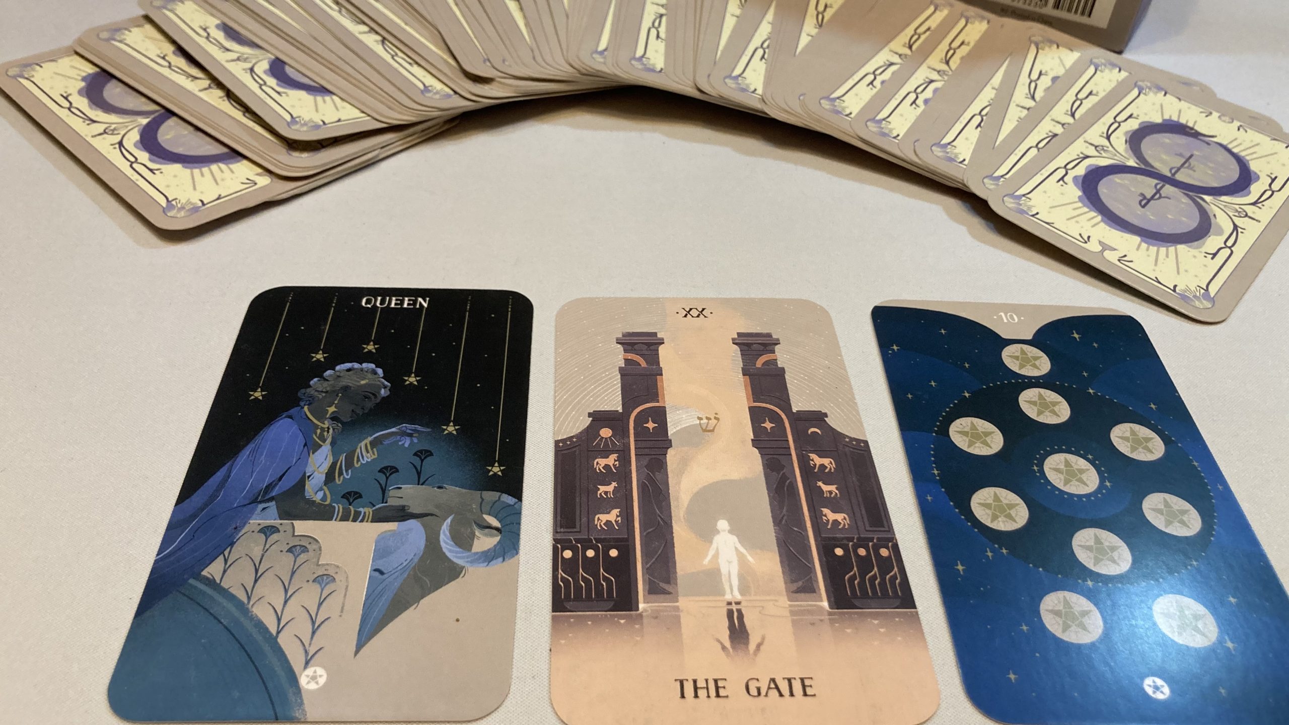 Karen's tat - 'Spheres of Heaven' tarot cards