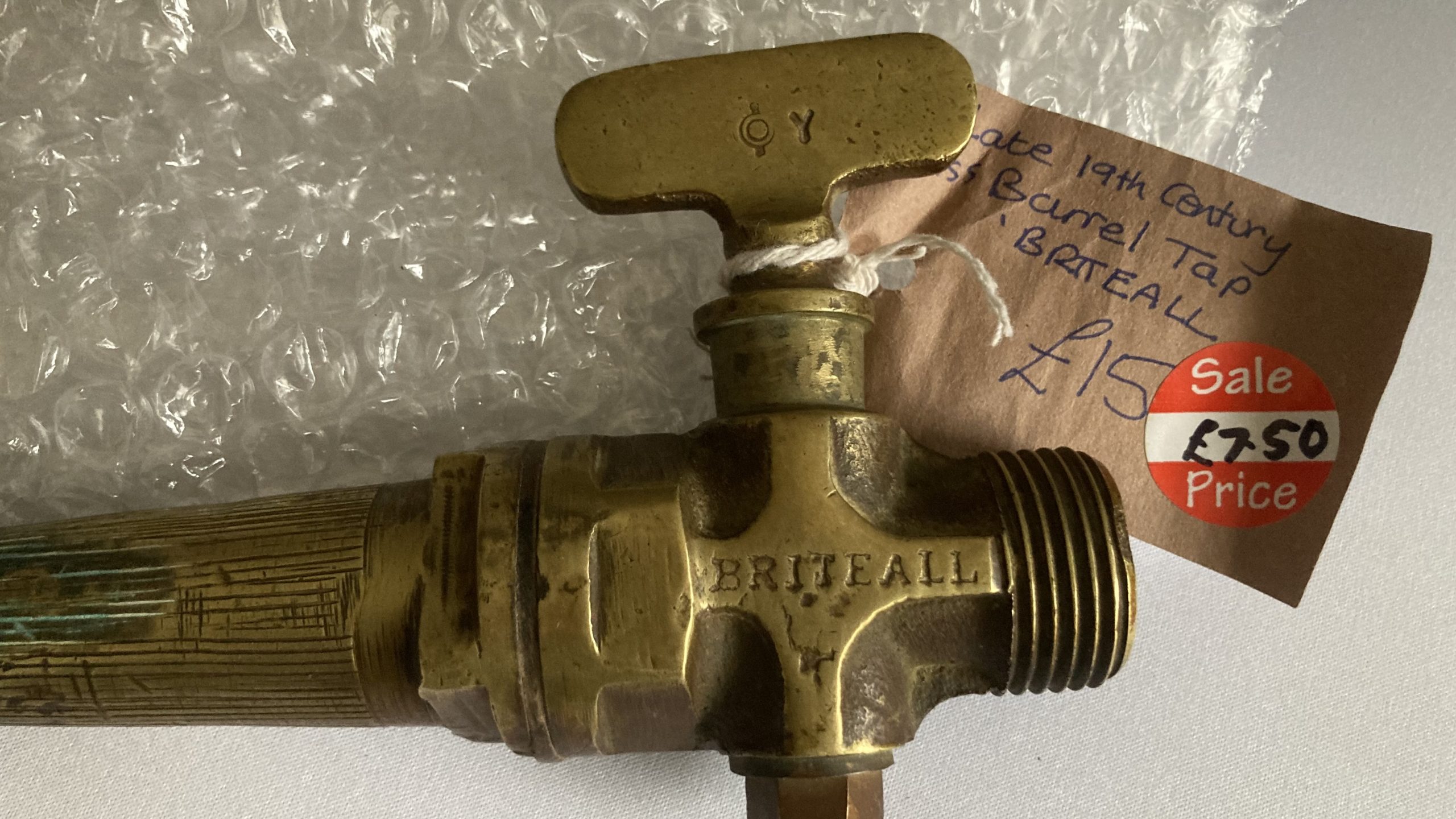 Karen's Tat - a 'Briteall' brass barrel tap