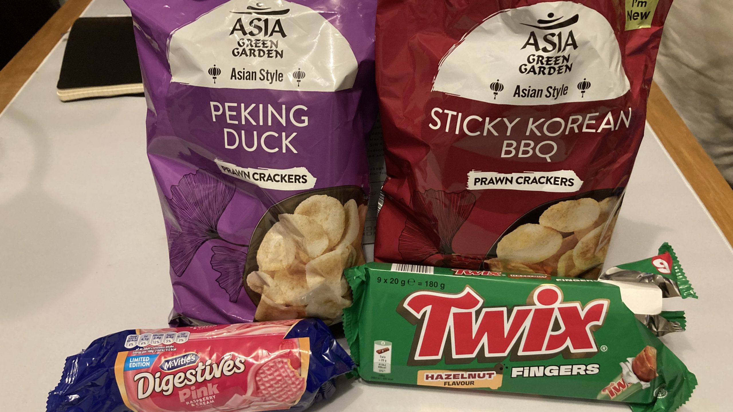 Our 'taste test' snacks from the outro