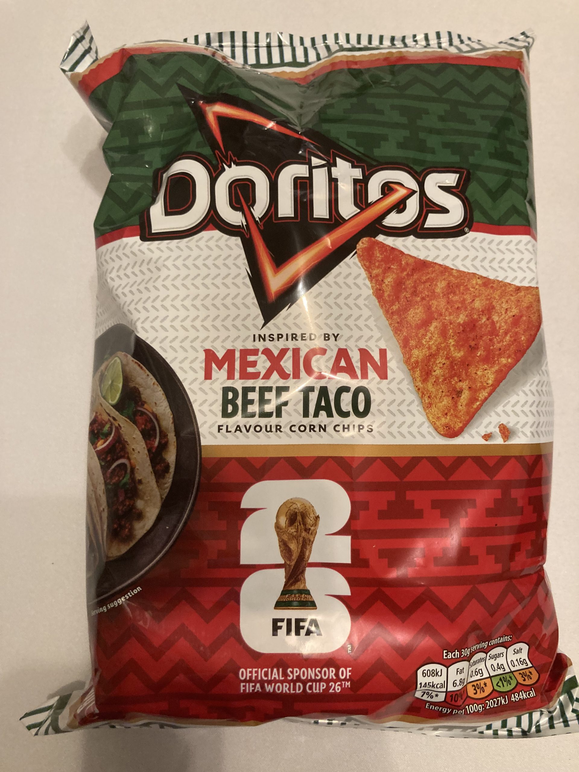 Doritos 'inspired by Mexican beef taco' flavour
