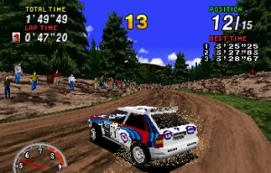 Sega Rally on the Sega Saturn
