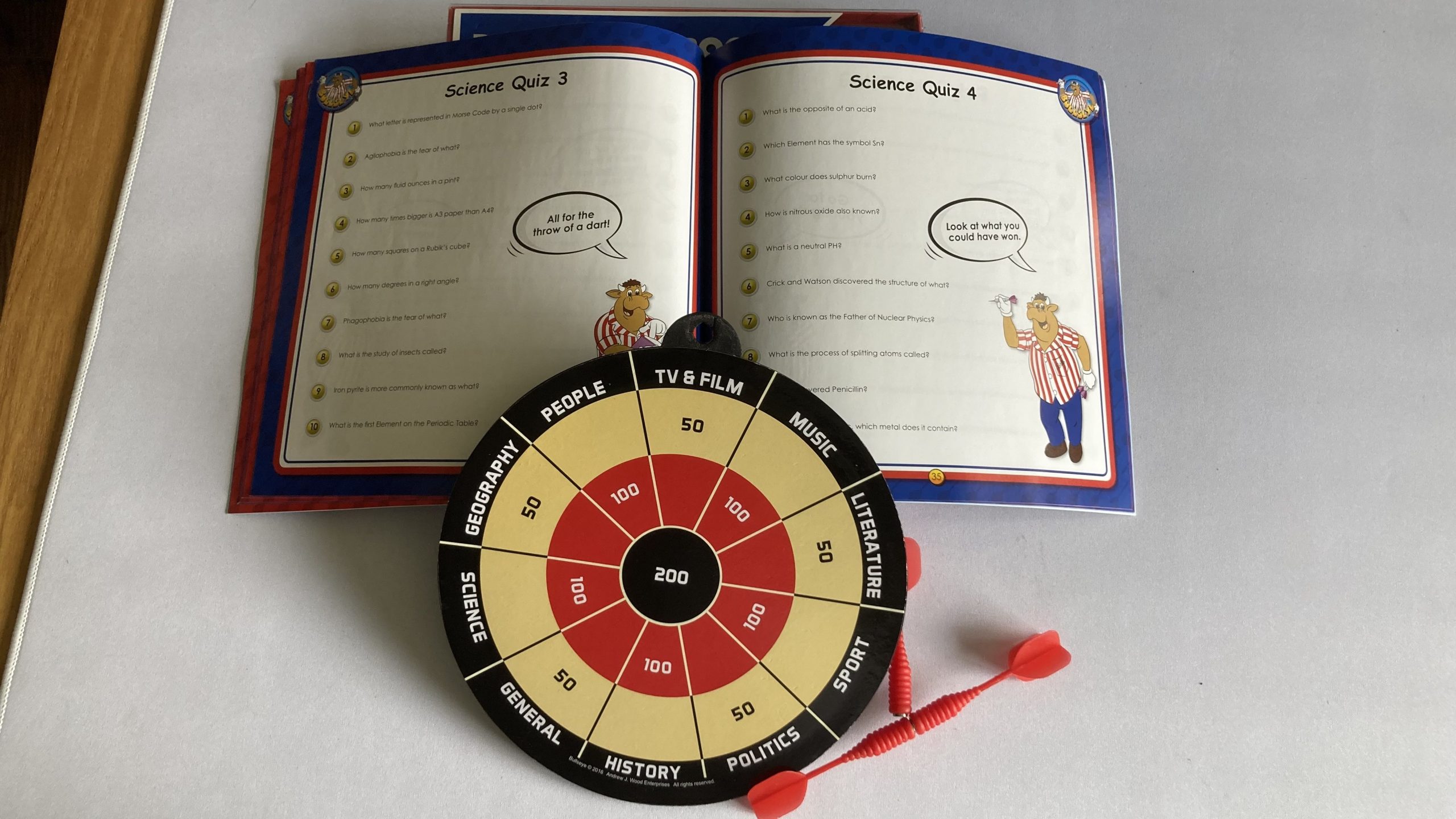Thank you Rob from 'The Untitled Sci-fi Show' for our present! 
A magnetic 'Bullseye' game