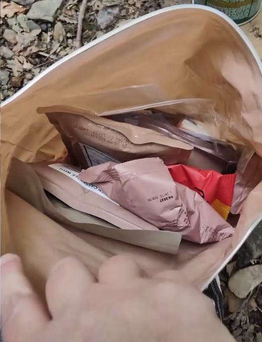 A peek inside Karen's ration pack