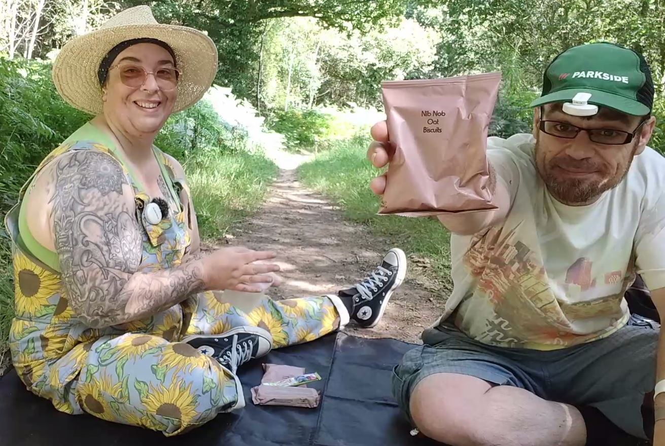 Adam shows off 'Nib Nob Otat Biscuits' snack rations