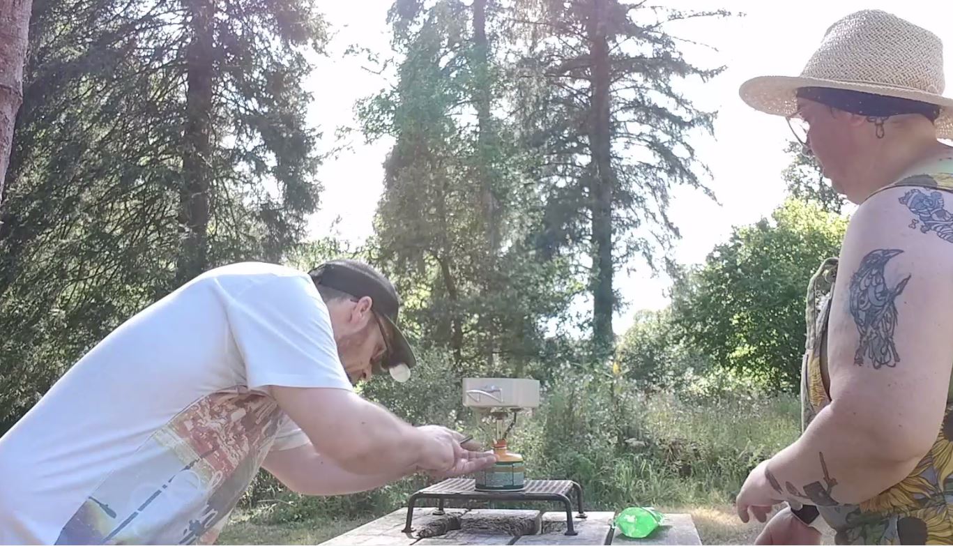 Adam gets dinner on the go