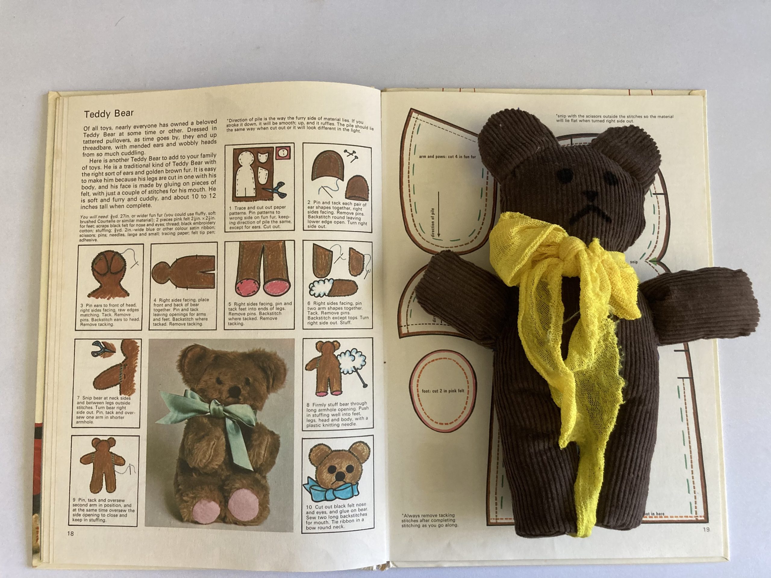 The book bear, compared to Mr. Beans.
Apologies for the terrible lighting.