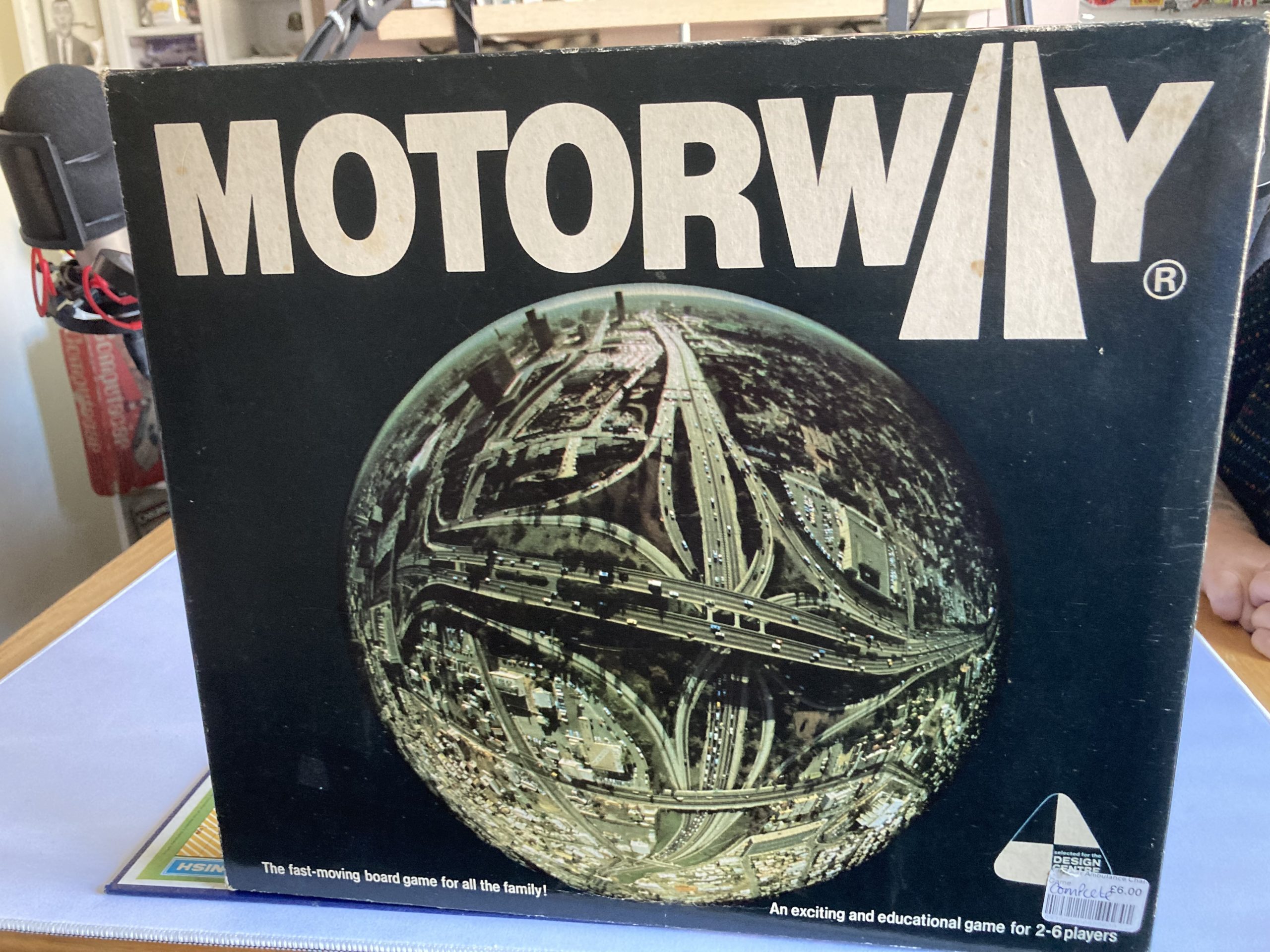The front of the box for the board game 'Motorway'